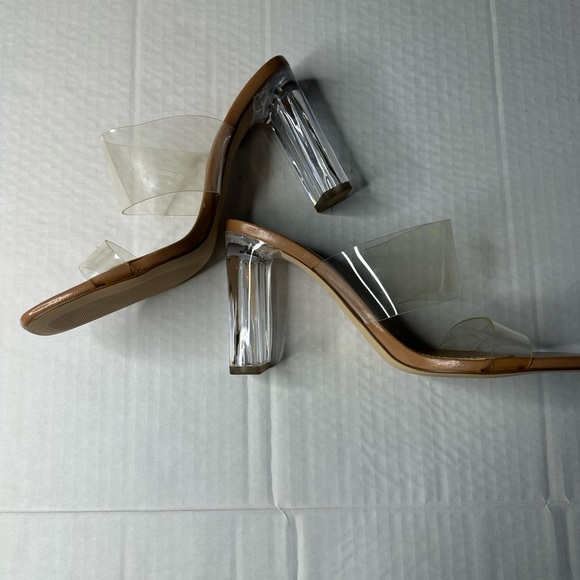 Zara Women's Tan Heeled Sandals - Picture 2 of 6